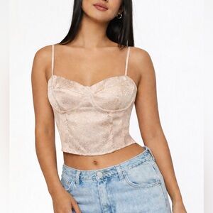 Forever 21 Satin Bustier Top